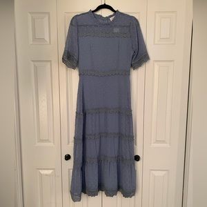 Bohme Blue Swiss Dot Dress